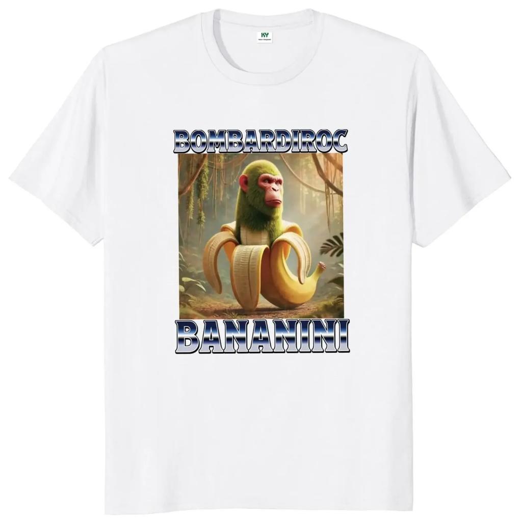 Chimpanzini Bananini T Shirt Funny Italian Brainrot Meme Graphic T-shirts Unisex O-neck Tee Tops Women Clothing