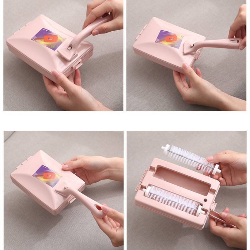 Household Dust Remover Brush With Cover Plastic Bed Sofa Carpet Cleaner For Furniture And Floor