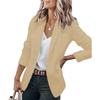 2026 Autumn Women's Long Sleeve Solid Color Suit Collar Single-Breasted Coat