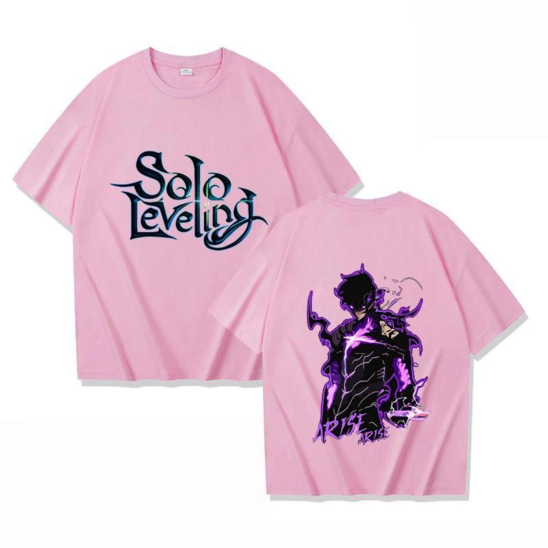 New Anime Solo Leveling T Shirt Unisex Short Sleeve O Neck Summer Casual Funny Sung Jin Woo Printing T-shirt Top Tee