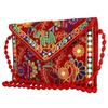 Bolsas de Mão para Mulheres Jaipuri Rajasthani Bordado Feito à Mão Trabalho com Espelhos Bolsas Transversais Elegantes para Mulheres Bolsas Transversais para Senhoras e Meninas - 22X16 Cm
