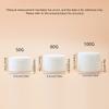 50/80/100g White Empty Plastic Flip-Top Container Refillable Bottle With Hand Pulled Mat And Spoon Face Cream Jar Cosmetic Box