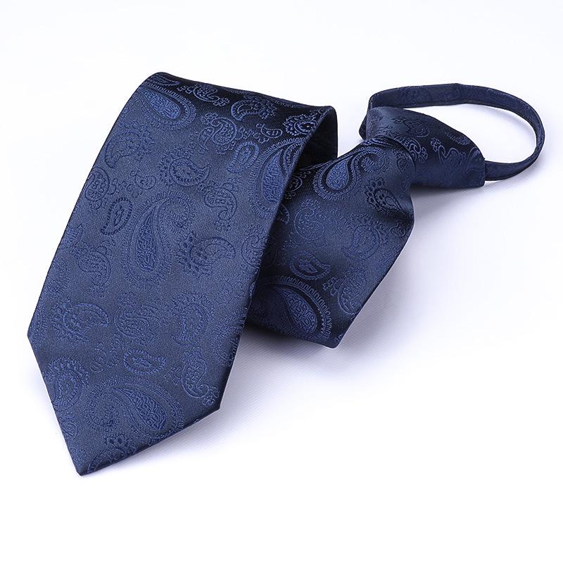 Men's Korean Style Zipper Striped No-Tie Professional Wedding Tie