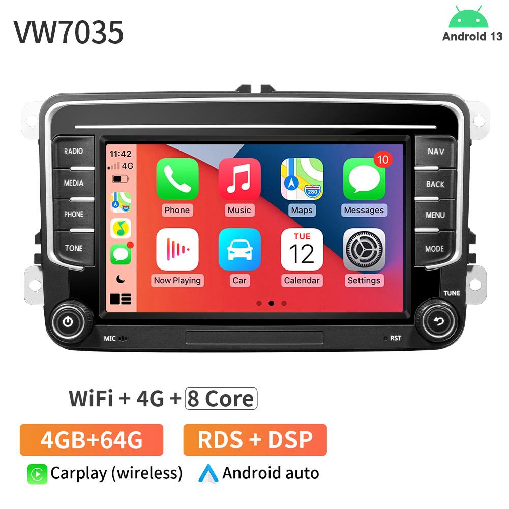 7inch Car Radio CarPlay Android Auto for Volkswagen VW Passat B6 B7 CC Tiguan Touran GOLF POLO CarPlay 7inch 2+32GB / 4+64GB