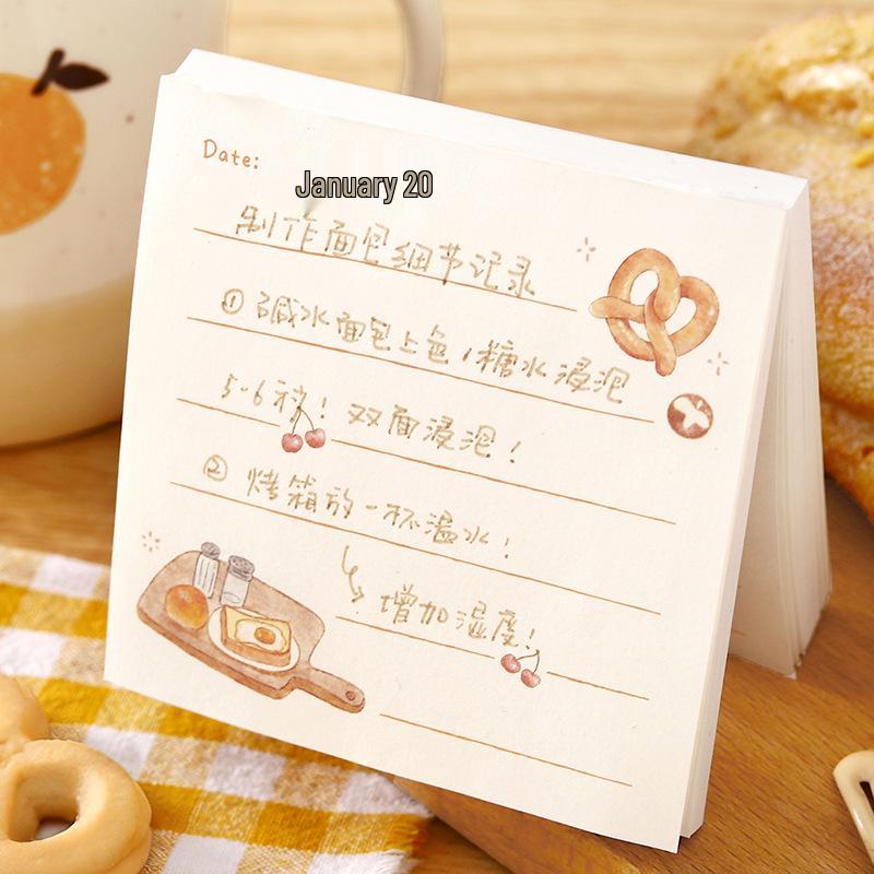 Light Retro Self-Healing Sticky Notes: 100 Memo Sheets for Students
