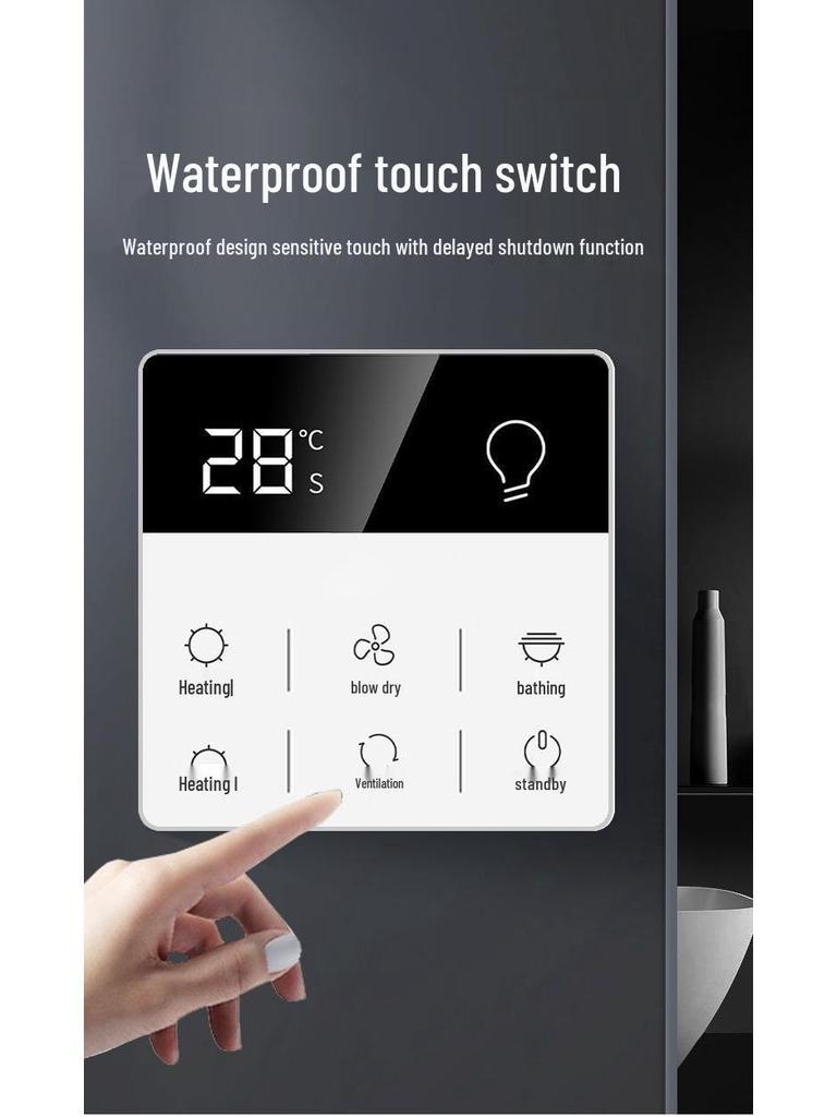 Smart All-in-One Bathroom Heater: All-Aluminum, Ceiling-Mounted, Heating, Lighting, Ventilation