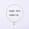 Geometric Heart Pendant Necklace for Women Dainty White Zircon Bead Chain Jewelry Perfect for Date Vacation