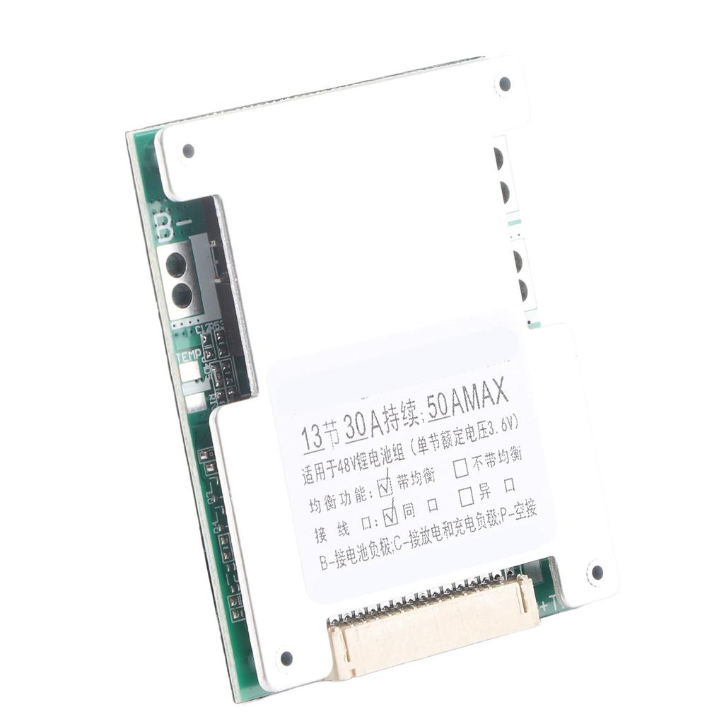 13S 30A Lithium Battery Charging Protection Board BMS PCB with Balance Charging