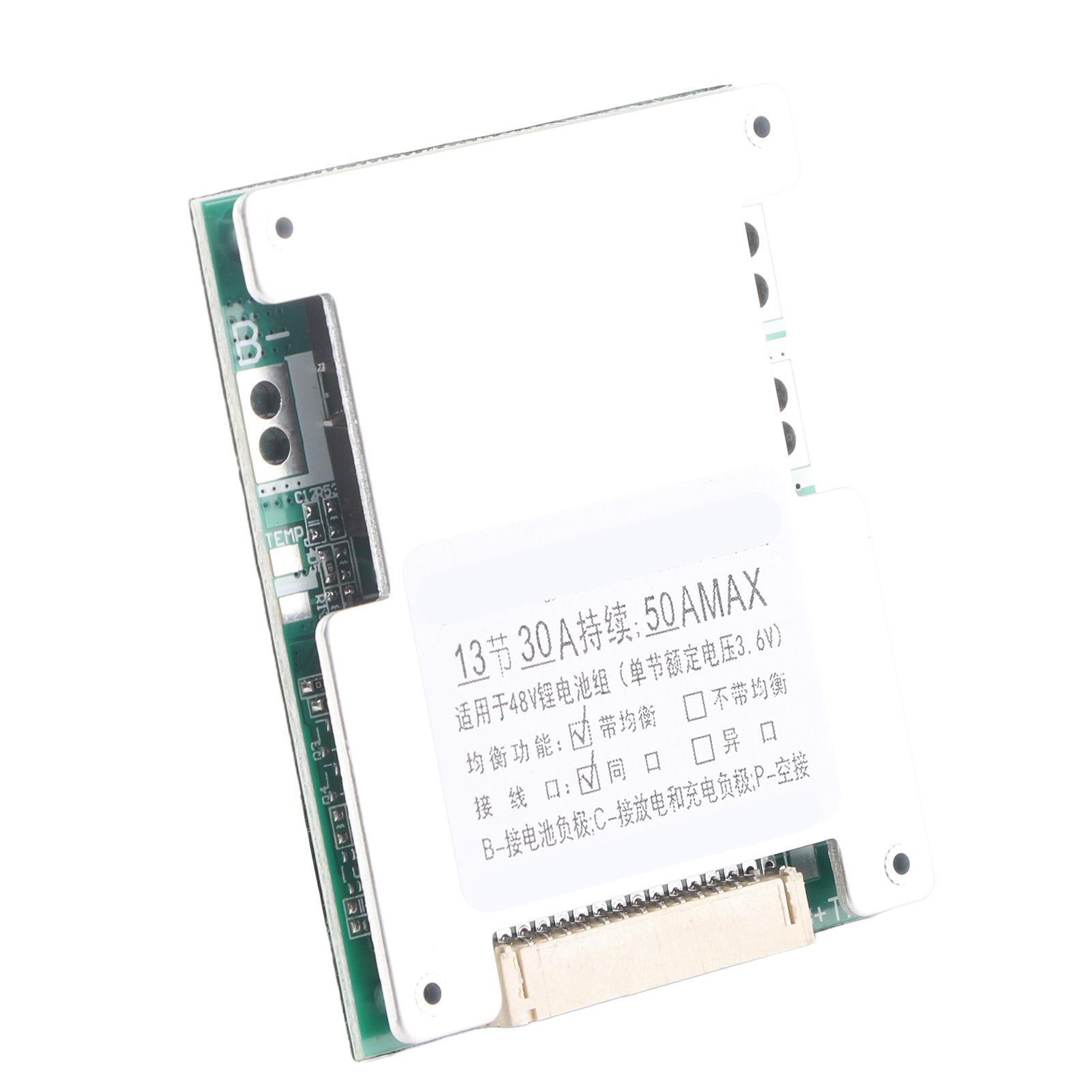 

Плата захисту заряду літієвої батареї 13S 30A BMS PCB з балансуванням