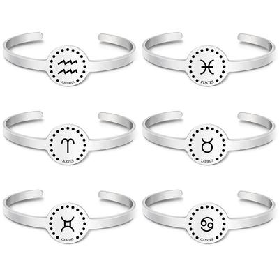 Náramek z nerezové oceli Dvanáct souhvězdí - Gravírovaný titanový vánoční a narozeninový dárek