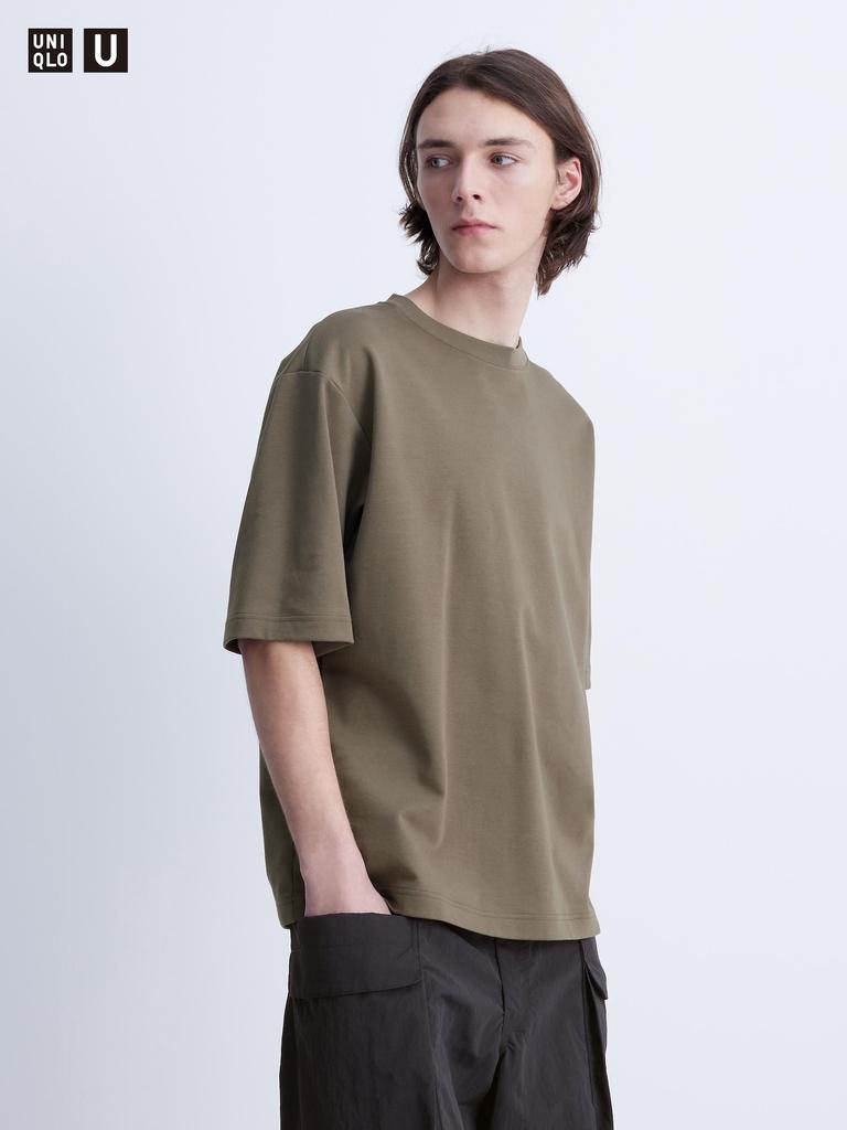 Uniqlo Japan Air Rhythm Cotton Oversized Tee  5 Minute Sleeves 