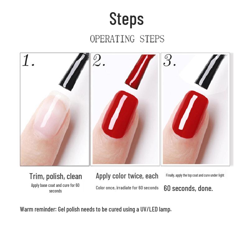 HONEYGIRL Gradient Solid Nail Polish Glue - Macaron Nine-Grid Transparent Color.