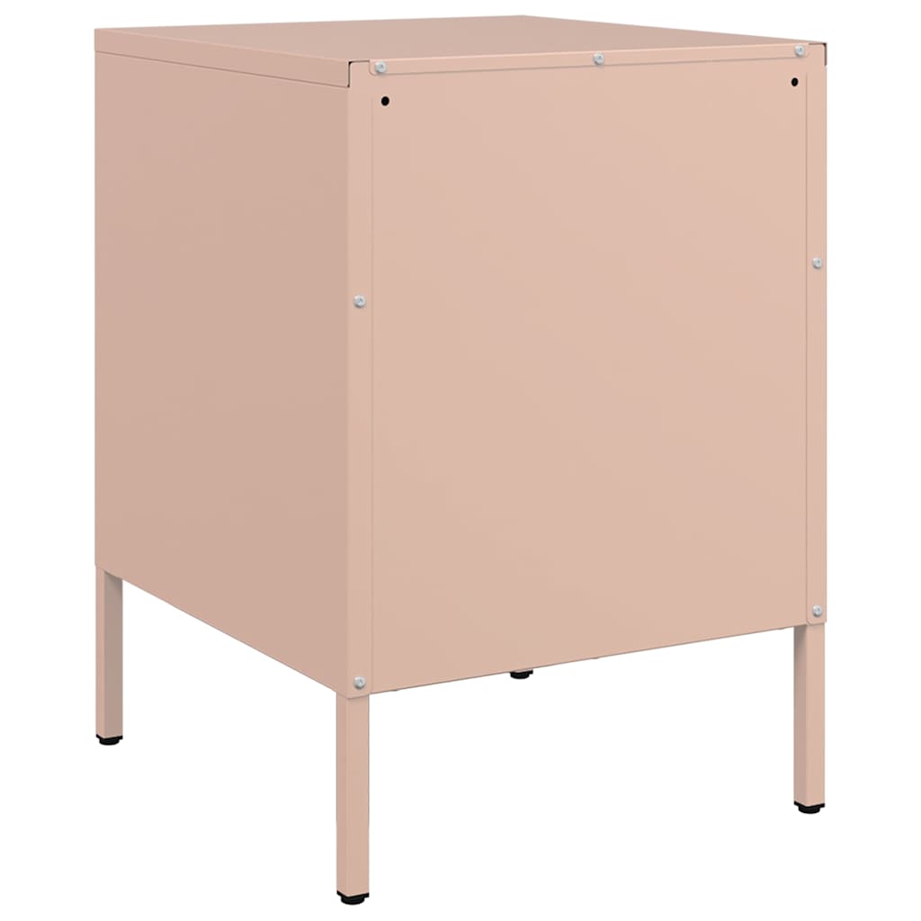 Nightstands 2 pcs Pink 36 x 39 x 50.5 cm Steel