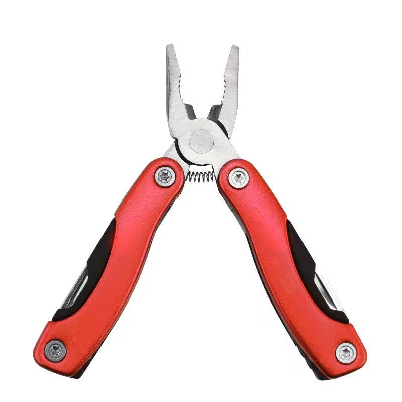 1 Stück Mini Multifunktionswerkzeug Zange 9 in 1 Edelstahl Outdoor Überleben Camping Zubehör Tragbar Faltbar Zangen Set Geschenke für Männer