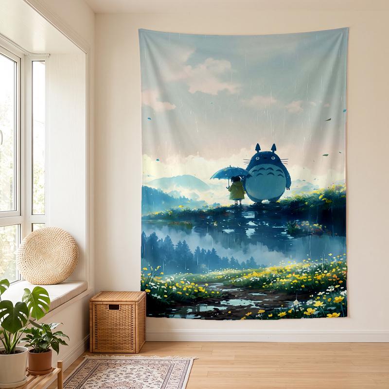 Mein Nachbar Totoro (25) Wandbehang Stilvoller Wandbehang für Schlafzimmer Wohnzimmer Studentenwohnheim Schönes Geschenk für Familie und Freunde