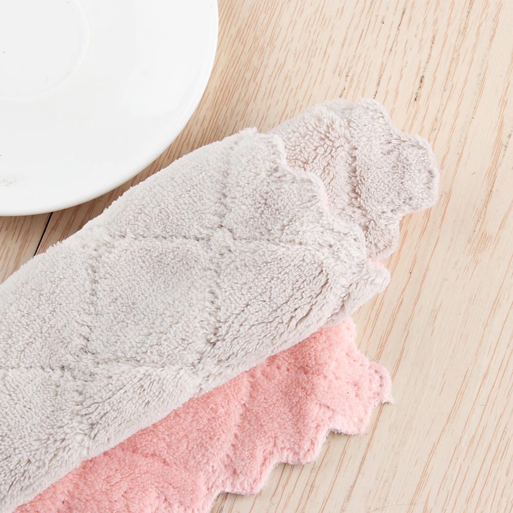 Dish Microfiber Super Absorbent Kitchen Scouring Pad Non-stick Oil Rags Cleaning Towel Clean Cloths