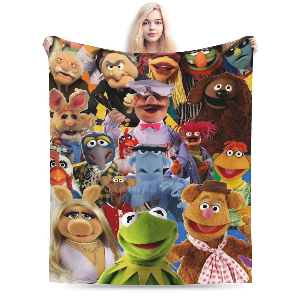 Red Dancing Elmo Pattern Sesame Street Wool Blankets  Novelty Throw Blankets for  Sofa Bedding Lounge 125*100cm Bedspread