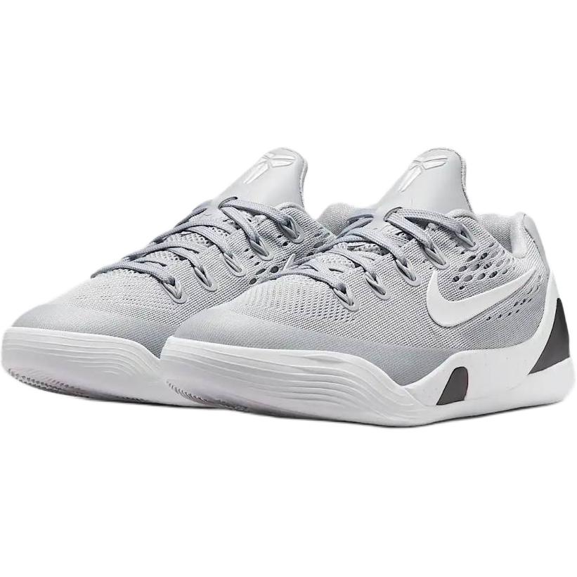 New Nike Kobe 9 Rebound Breathable Support Low Top Children's Basketball Shoes Gray White FV3607-004