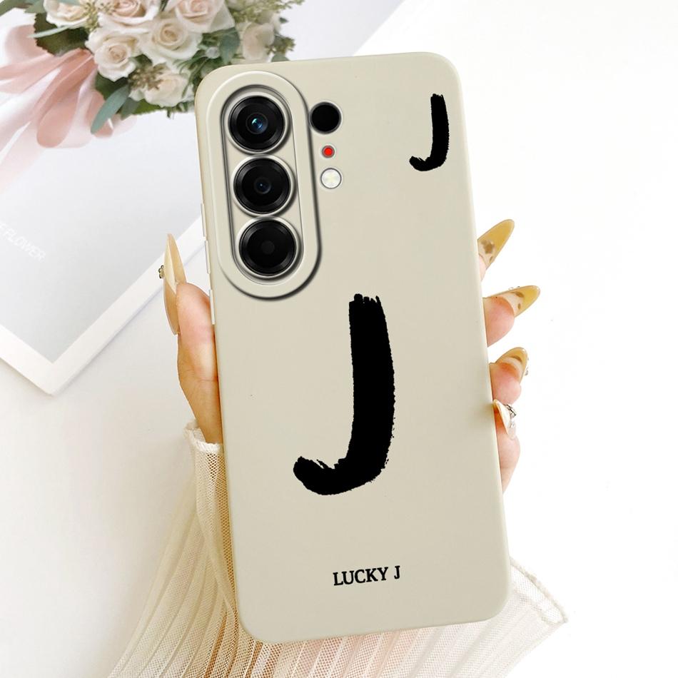 For Tecno Camon 50 4G Lucky Initial Letter Phone Case For Tecno Camon50 4G CN5 Soft Silicone Shockproof Cases Bumpers