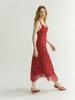 Sinseuden Scarlet Frill Long Dress