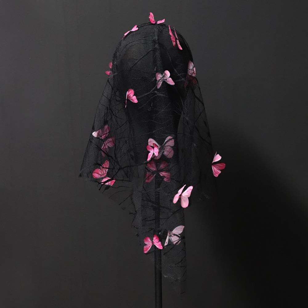 

Короткая черная свадебная фата кружевная фата-бабочка с ободком ретро белая свадебная фата из тюля свадебное платье Style A