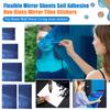Flexible Mirror Sheets Self Adhesive Non Glass Mirror Tiles Stickers For Home Wall Decor