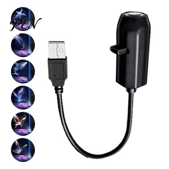 Compact Butterfly Lamp USB Projector Lamp, Mini LED Projection Light with 6 Films, Night for Car, Bedroom Ceiling Decoration Indoor Decorative