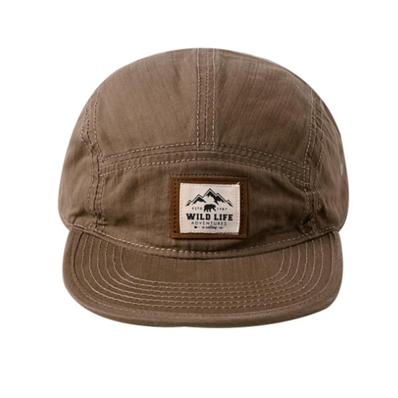 American Retro Baseball Cap for Women Men Solid Color Hip Hop Flat-brimmed Sun Hat Adjustable Couple Snapback Hats