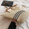 Bolsos Tejidos de Paja y Ratán Vintage Hechos a Mano Bolsos de Playa de Verano para Mujer Bolso de Hombro de Gran Capacidad Estilo Bohemia Bolsos de Viaje Tote sac