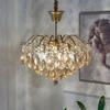 Luxury French Crystal Led Ceiling Pendant Lamps Nordic Bedroom Living Room Dining Table Amber Lustre Art Decor Chandelier light