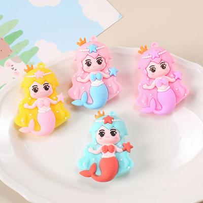 Mermaid Keychain Cartoon Colorful Multipurpose Three-dimensional Reusable Decorative Gift Cute Princess Doll Key Ring Backpack Pendant for Handbag