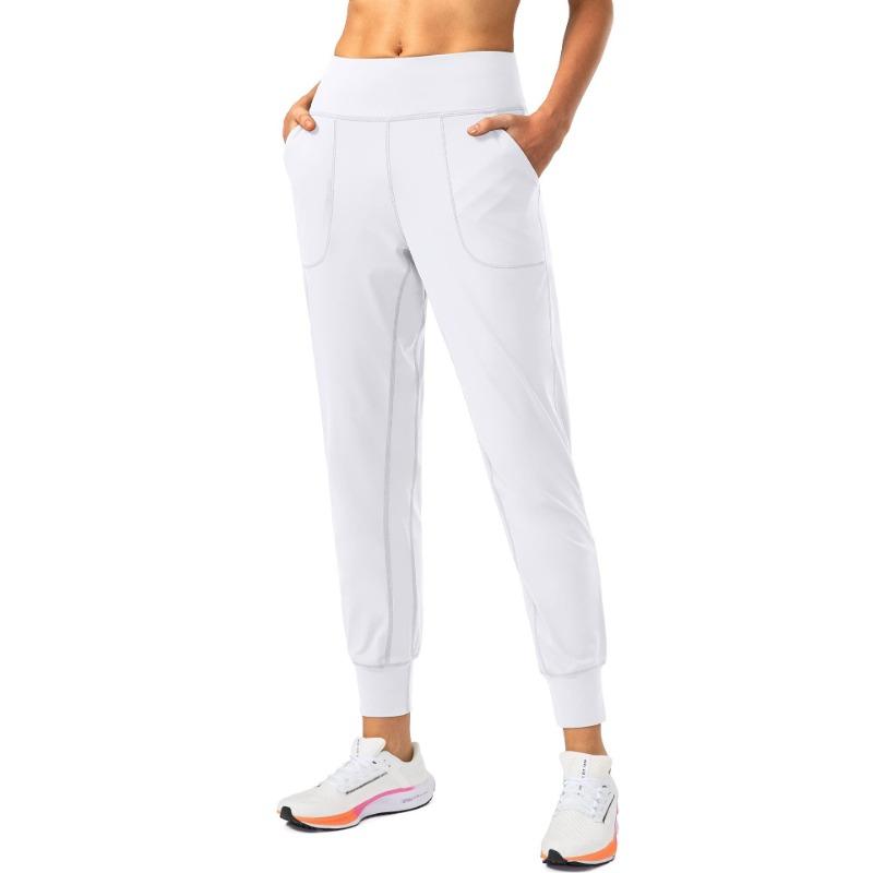 

Модные повседневные удобные универсальные женские спортивные брюки с высокой талией и карманом на молнии для фитнеса и йоги XS белый