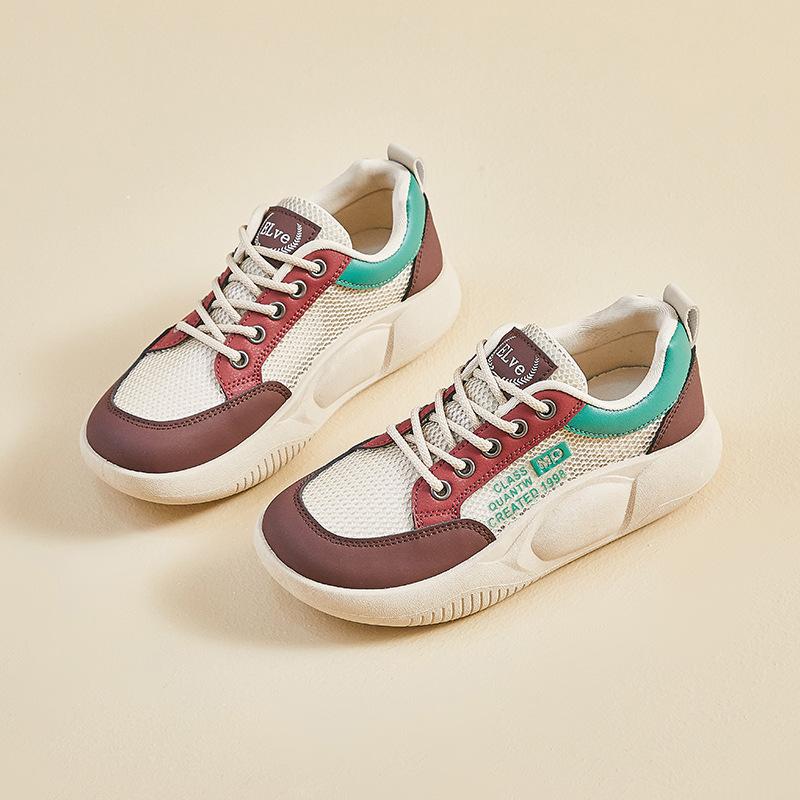 

Летняя белая обувь Новый стиль женских кроссовок на платформе из сетки, дышащие, повседневные 40