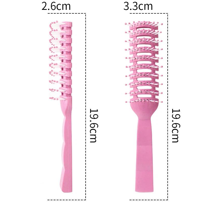 Multi-Styling Teasing Comb 2-in-1 Hair Brush, Root Lifter Volume Brush for Men & Women, Curly Hair Detangler & Blow Drying Brush for Home Salon