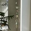 Crystal Wind Chime Butterfly Suncatcher Chime Rainbow Maker Prism Hanging Ornament Sophisticated Courtyard Ornament Indoor Outdoor Pendant for Home,
