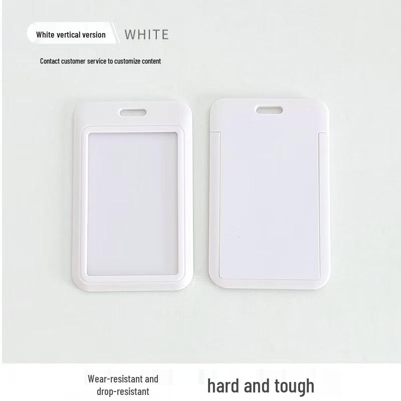 Sliding ABS Plastic ID Badge Holder - Customizable Push-Fit Design for Cards