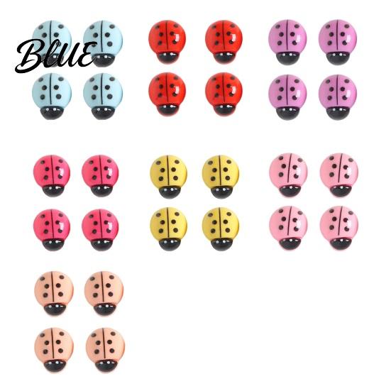 Refrigerator Magnets Decoration 4Pcs 3D Ladybug Magnet Mini Ladybird Resin Fridge Animal Memo Holders Decorative Note Holder for Kitchen Office