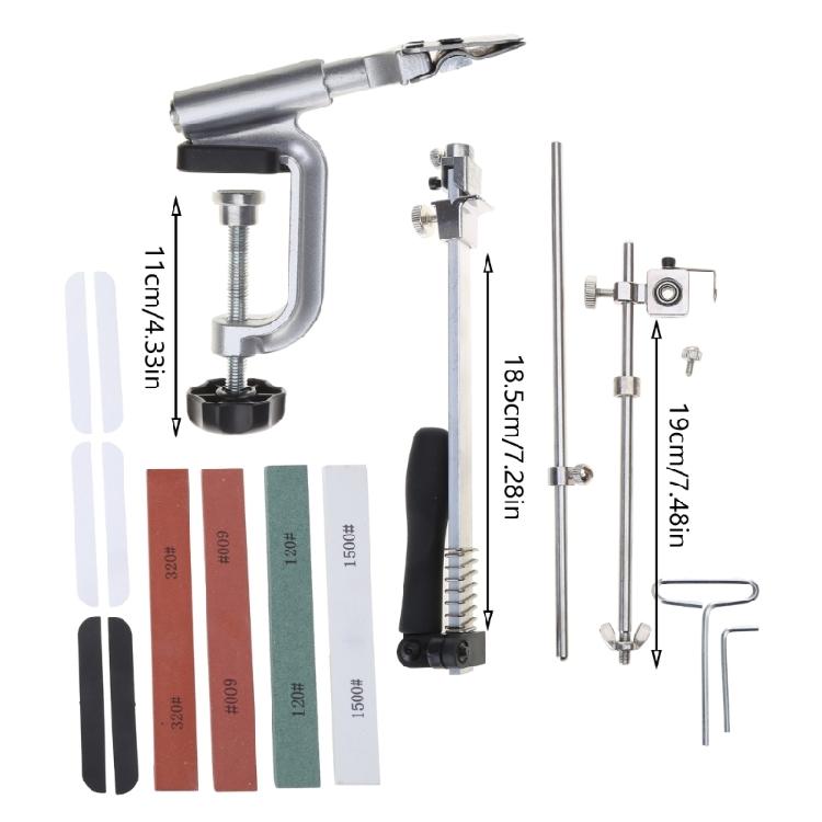 Professional Knife Sharpener with 10 Whetstones Fixed Angle Stainless Steel