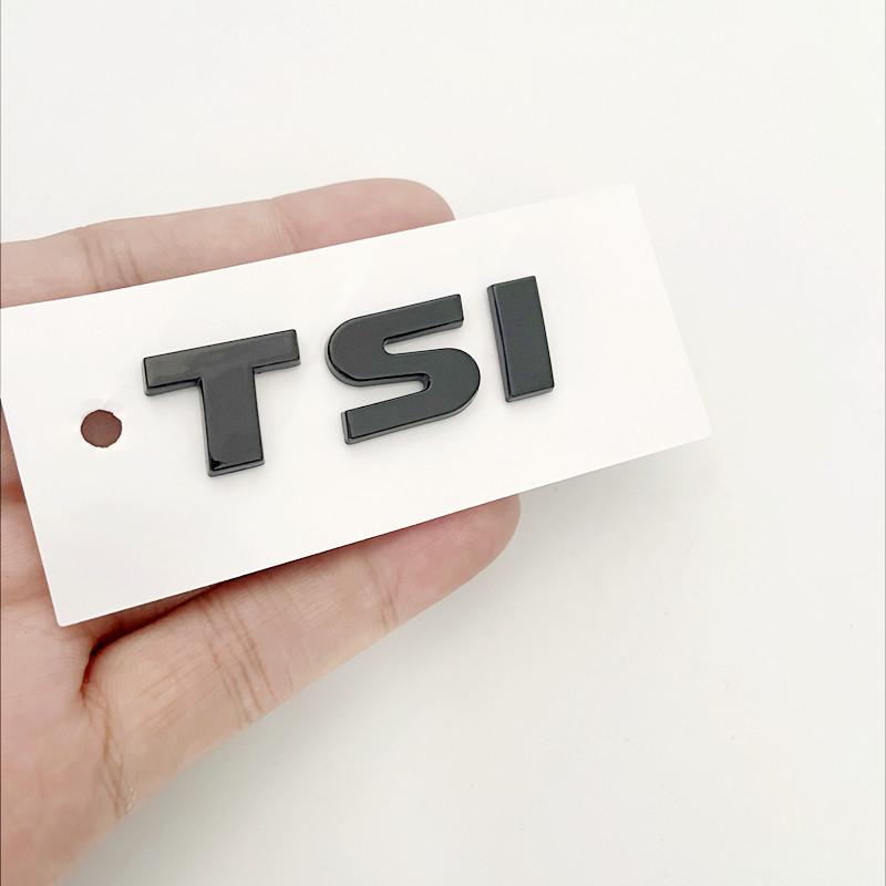 EPYFH1 3D ABS TSI Letters Logo Car Emblem Rear Trunk Badge Sticker For VW Golf Passat Jetta Touareg Scirocco Beetle Vento Sagitar