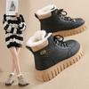Short snow boots women's winter 2025 new thick-soled non-slip high-top shoes piled and thickened warm Northeast cotton shoes