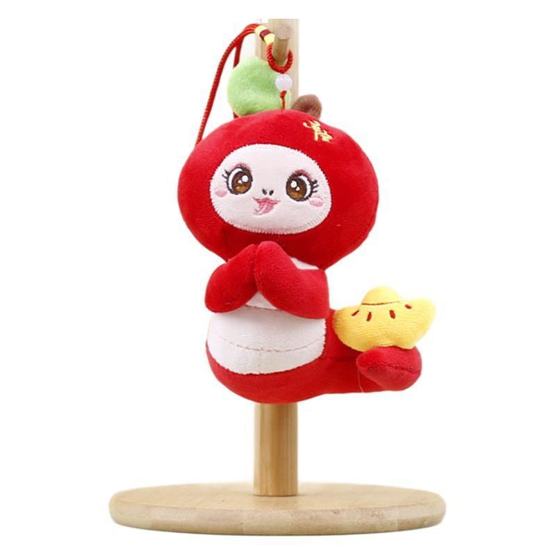 Whimsical Plush Snake Keychain Soft Pp Cotton Filled Doll For Good Luck Decorations