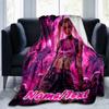 1PC Custom Name Pink Moon Fantasy outdooor Flannel blankets Throw Blanket All-Season Throw Gift Bedspread for Couch, Bed, Camping Holiday Birthday gif