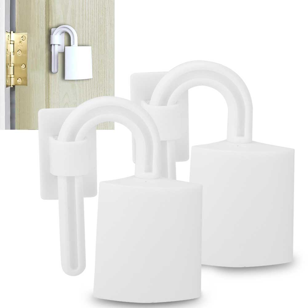 2pcs Door Stopper Clip Safety Lock Toddler Baby Figure Protector Anti Pinch Clamp