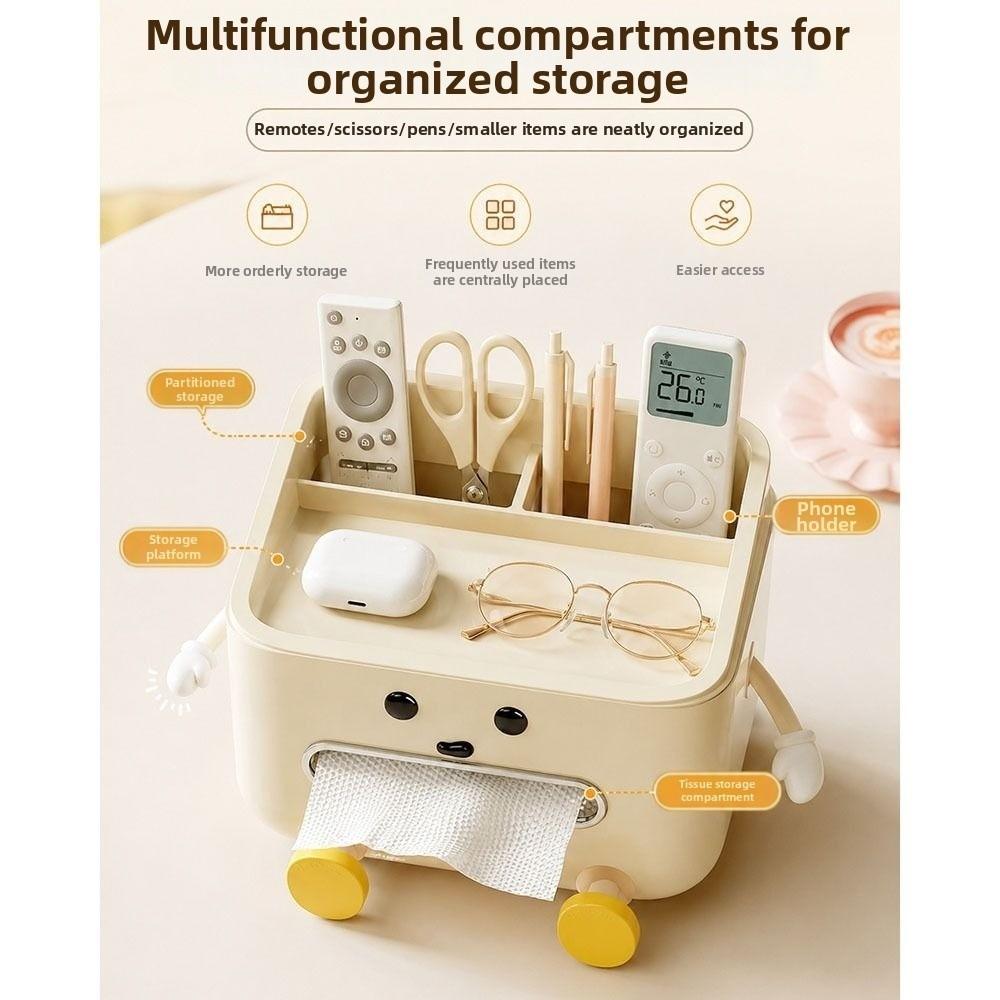 Dustproof Tissue Box with Lid Tissue Dispenser Storage Box Paper Towel Box Desktop