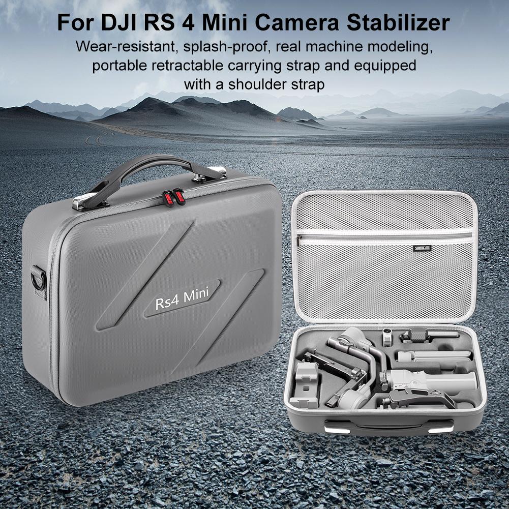 For DJI RS4 Mini Carrying Case PU Portable Storage Bag Anti-Scratch Protective Travel Box Protective Case Stabilizer Accessories