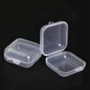 100 Pcs Transparent Mini Storage Box Finishing Square Plastic Case Jewelry Storage Case  Girls Women