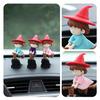 Witch Broomstick Dashboard Drift Ornaments Motion Activated Fun Drift Turn Car Dashboard Decor Mini Dynamic Interactive Automobile Interior Accessory