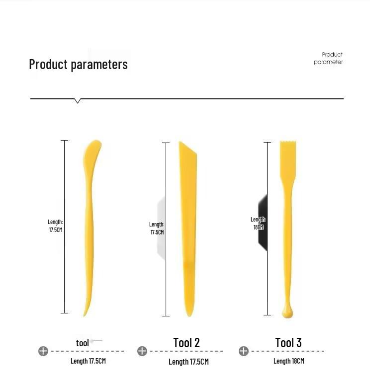 10-Piece Polymer Clay & Rubber Modeling Tool Set for Students