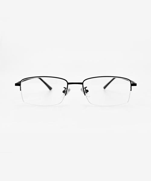 KOLEAT Titanium Geek Chic Transparent Blu-Ray Blocking Black Frame Glasses [Bmdtg] Men Ver.