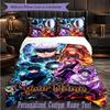 Juego de Ropa de Cama Personalizado de 3 PiezasFunda Nórdica de Jujutsu Kaisen con Texto Personalizado Juego de Fundas de Almohada Regalo para Dormitorio